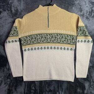 Vintage Metropolis Wool Kid Mohair Quarter Zip Long Sleeve Sweater Size Medium